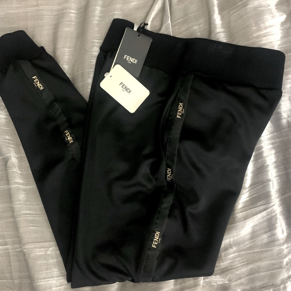 Authentic Black/gold Fendi sweatpants size 42